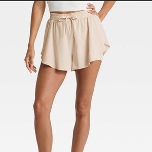 All in Motion Beige Athletic Running Spandex Shorts Women